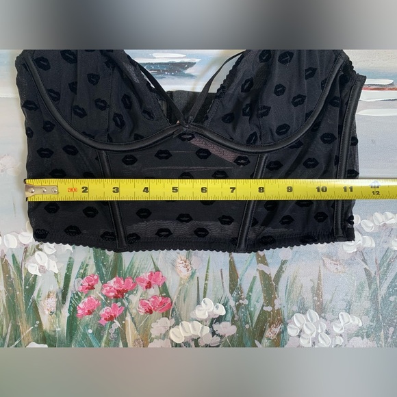 Victoria’s Secret Very Sexy Sheer Black Dainty Lace Corset Bra 32B💋💗🖤 - Picture 13 of 15